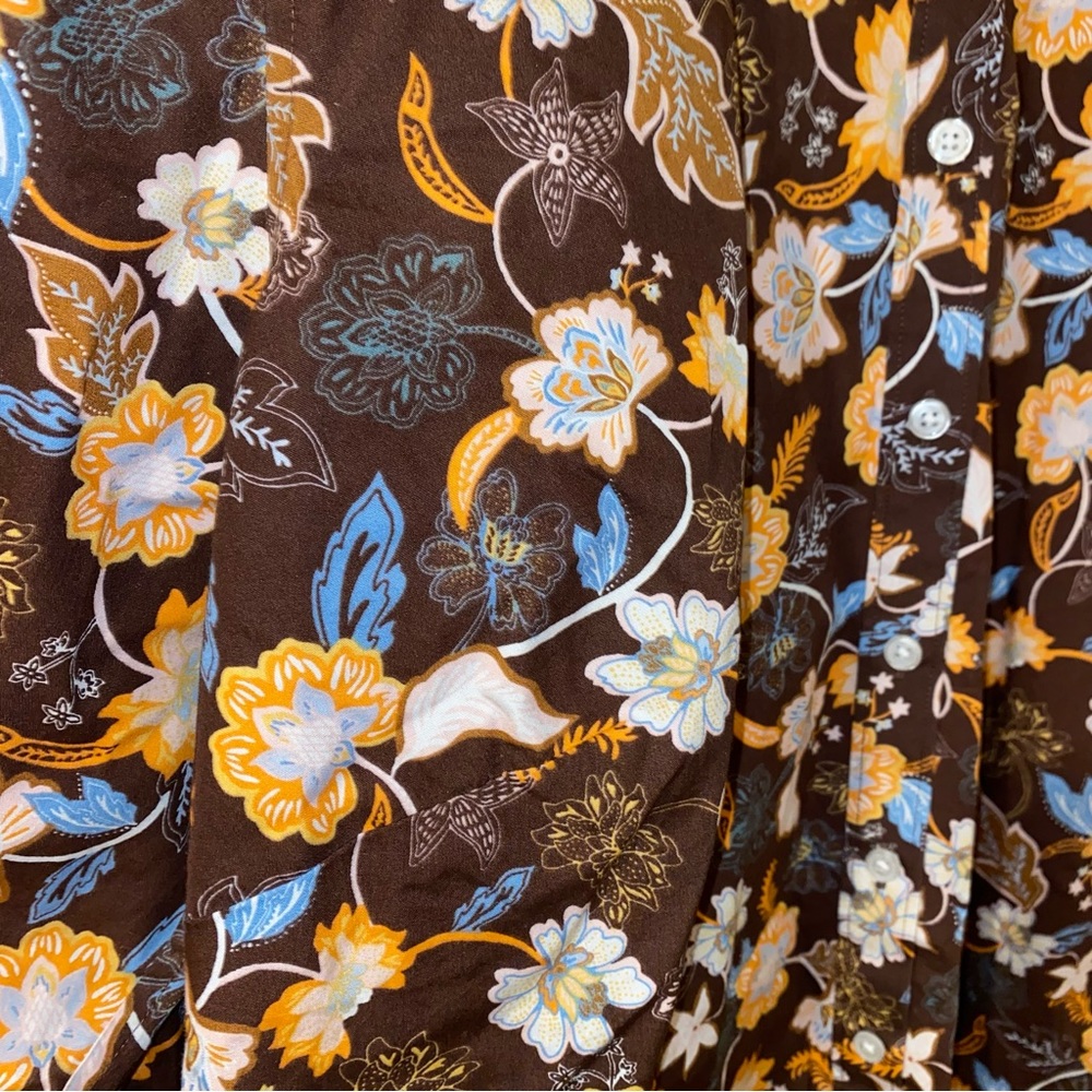 Land’s End Blouse - Woman’s Size 22W - Browns & Oranges. Beautiful!! - Picture 13 of 15